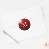 Sticker à bille rouge avec Monogramme (Enveloppe)