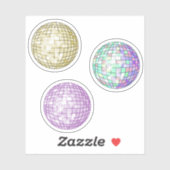 Sticker à billes disco colorées (Feuille)