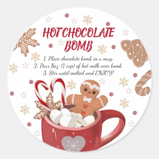 Sticker à bombe chocolat chaud (Devant)