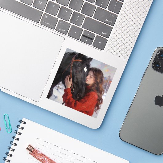 Sticker A Bond Between Souls (Ordinateur portable avec iPhone)