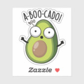 Sticker A-boo-cado Drôle Avocado Puns Scare (Feuille)
