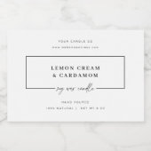 Sticker à bougie minime Étiquette de produit (Étiquettes simples)