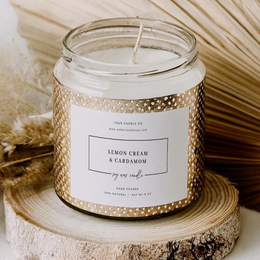 Sticker à bougie minime Étiquette de produit