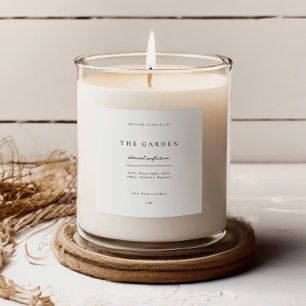 Sticker à bougies Étiquette de produits commerciau