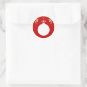 Sticker à boule de Noël. Placez le texte. (Sac)