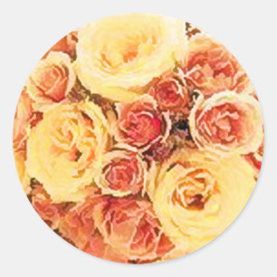 Sticker à bouquet de roses de bracelet jaune