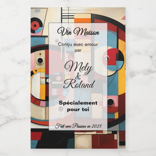 Sticker a bouteille de vin (Étiquettes simples)