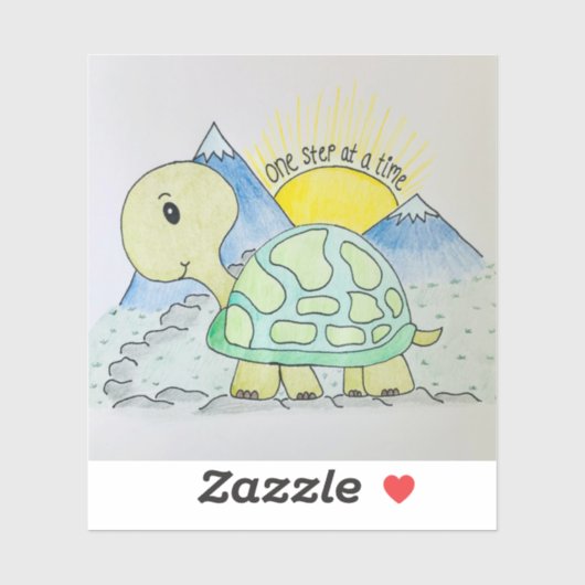 Sticker à bouteille d'eau "One Step at a Time" (Feuille)