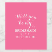 Sticker à bouteilles de vin - Serez-vous ma demois (Étiquettes simples)