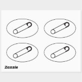 Sticker à broche de sécurité fermée | Support | Al (Feuille)