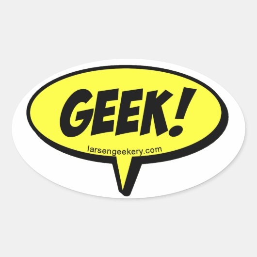 Sticker à bulle geek (Devant)