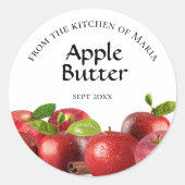 Sticker à canne à beurre à pomme rouge fait maison (Devant)