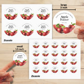 Sticker à canne à beurre à pomme rouge fait maison