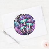 Sticker à champignons célestes aux accents mystiqu (Enveloppe)