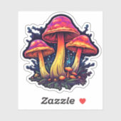 Sticker à champignons Trippy : Un plaisir psychédé (Feuille)