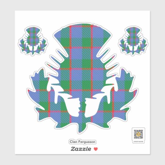 Sticker à chardon Clan Fergusson (Feuille)