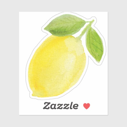 Sticker à citron d'été - cadeau d'enseignant coupé (Feuille)