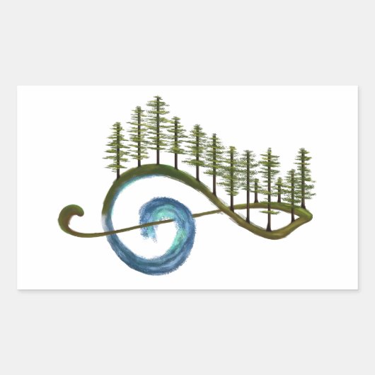 Sticker à clé de sol musicale (Devant)