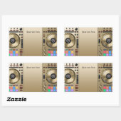 Sticker à clé tournante DJ (Feuille)