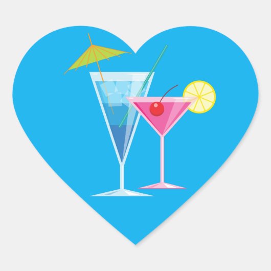 Sticker à cocktails Tropical Beach (Devant)