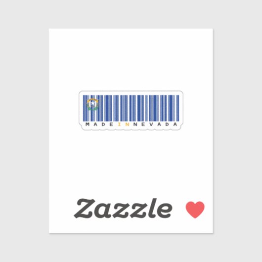 Sticker à code à barres Fabriqué dans le Nevada -  (Feuille)