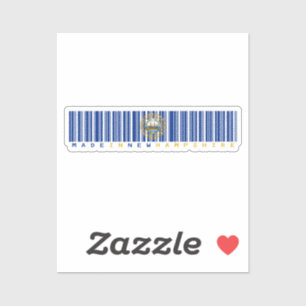 Sticker à code barre fabriqué dans le New Hampshir