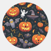 Sticker à col rond classique Holloween (Devant)