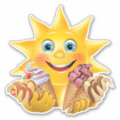 Sticker à cône de crème glacée pour enfants (Devant)