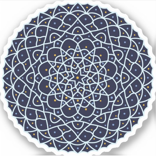 Sticker à contour nocturne céleste (Devant)