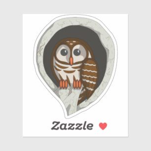 Sticker à contour pour le hibou Selene