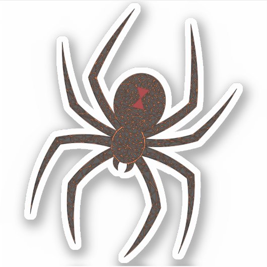 Sticker à contours Web de l'araignée (Devant)