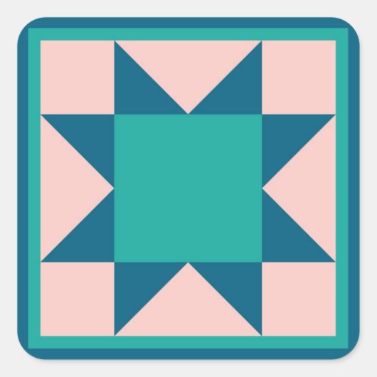 Sticker à courtepointe - Étoile à dent de scie (tu (Devant)