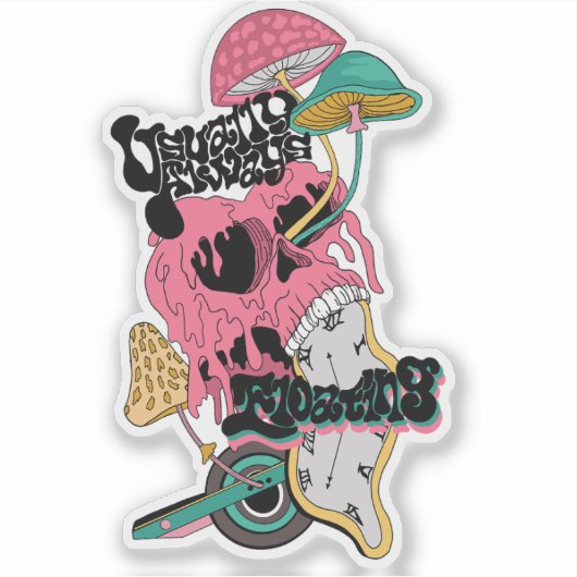 Sticker à crâne fondu (Devant)