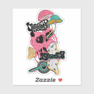 Sticker à crâne fondu