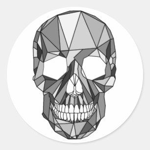 Sticker à crâne géométrique