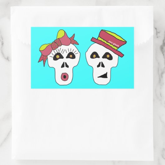 Sticker à crâne Sam et Sally (Sac)
