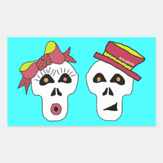 Sticker à crâne Sam et Sally