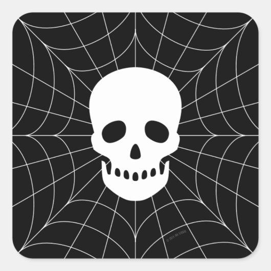 Sticker à crâne Spiderweb (Devant)