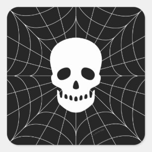 Sticker à crâne Spiderweb