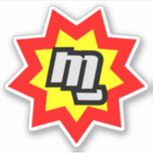 Sticker à découpe personnalisée pour symbole MG (Devant)