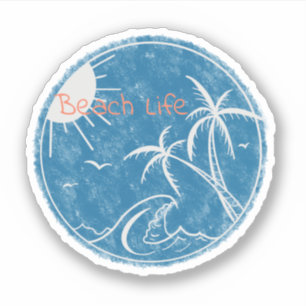 Sticker à découpe Vinyl Life Beach