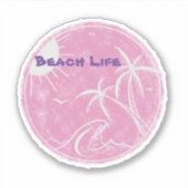 Sticker à découpe Vinyl Life Beach (Devant)