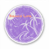 Sticker à découpe Vinyl Life Beach (Devant)