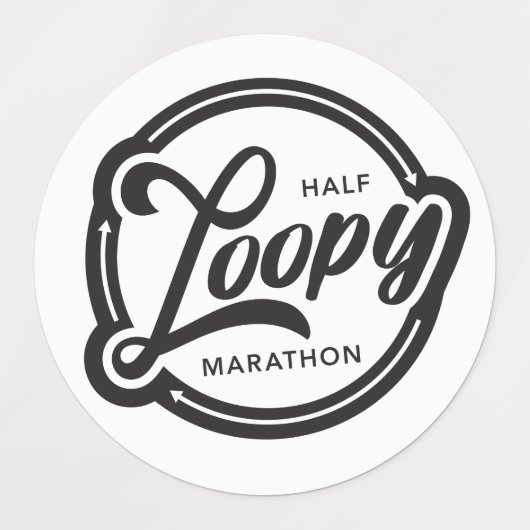 Sticker à demi-boucle (Design 1)