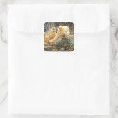 Sticker à deux poulets en soie (Sac)