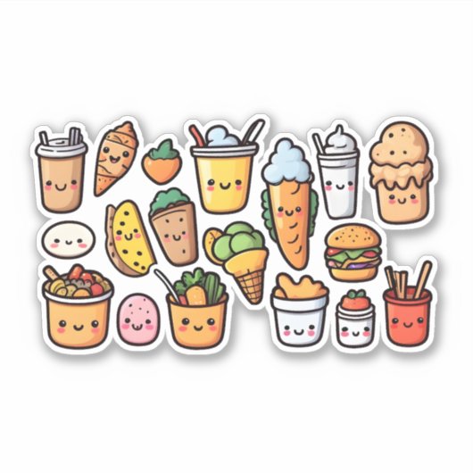 Sticker à doodle alimentaire (Devant)