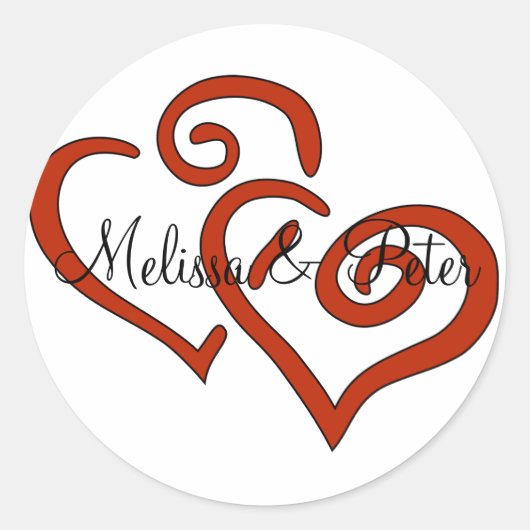 Sticker à double coeur (Devant)