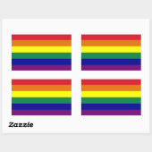 Sticker à drapeau arc-en-ciel (Feuille)