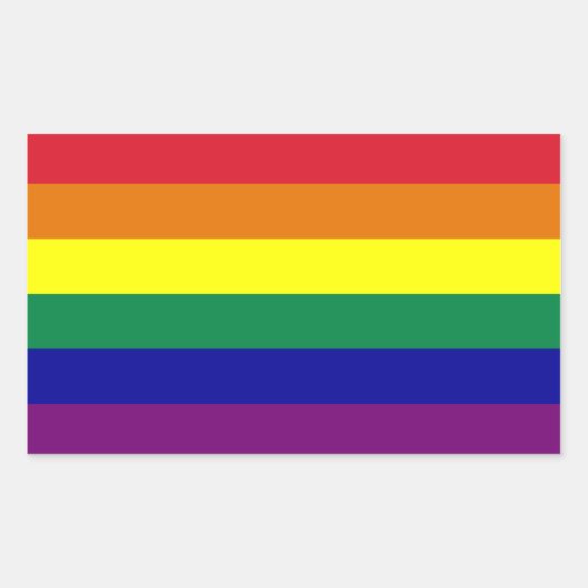 Sticker à drapeau arc-en-ciel (Devant)
