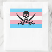 Sticker à drapeau de la Fierté de Pirate Trans (Sac)